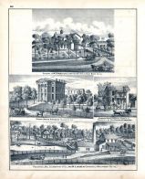 W.S. Webster Res, Court House, Garrison House, Jas. W. Landrum Res, Illinois State Atlas 1876
